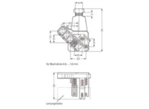 Гнездо WAGO 267-223, 3 pin, 1.0мм², 500В, 6А, (1 шт)