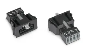 Гнездо WAGO 890-704, 4 pin, 0.25мм²-1.5мм², 400В, 16А, (1 шт)