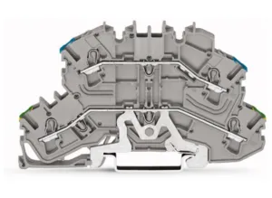 Двухуровневый клеммный блок WAGO 2002-2647, 2 pin, 0.25мм²-4.0мм², 500В, 24А, (1 шт)