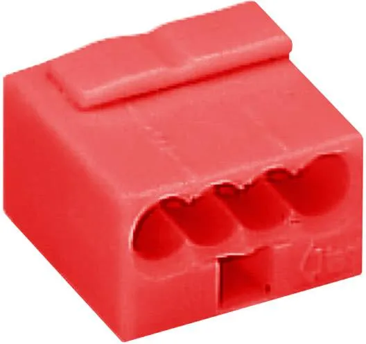 Винтовая клемма WAGO 243-804, 4 pin, 0.6мм² - 0.8мм², 100В, 6А, (1 шт)