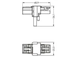 T-распределитель WAGO 770-1603, 2 pin, 250В, 25А, (1 шт)