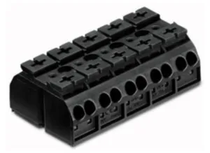 Клеммная колодка для монтажа на шасси WAGO 862-525, 5 pin, 0.5мм²-4.0мм², 500В, 32А, CS: 12мм, (1 шт)