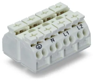 Клеммная колодка для монтажа на шасси WAGO 862-9694, 4 pin, 0.5мм²-4.0мм², 500В, 32А, CS: 12мм, (1 шт)