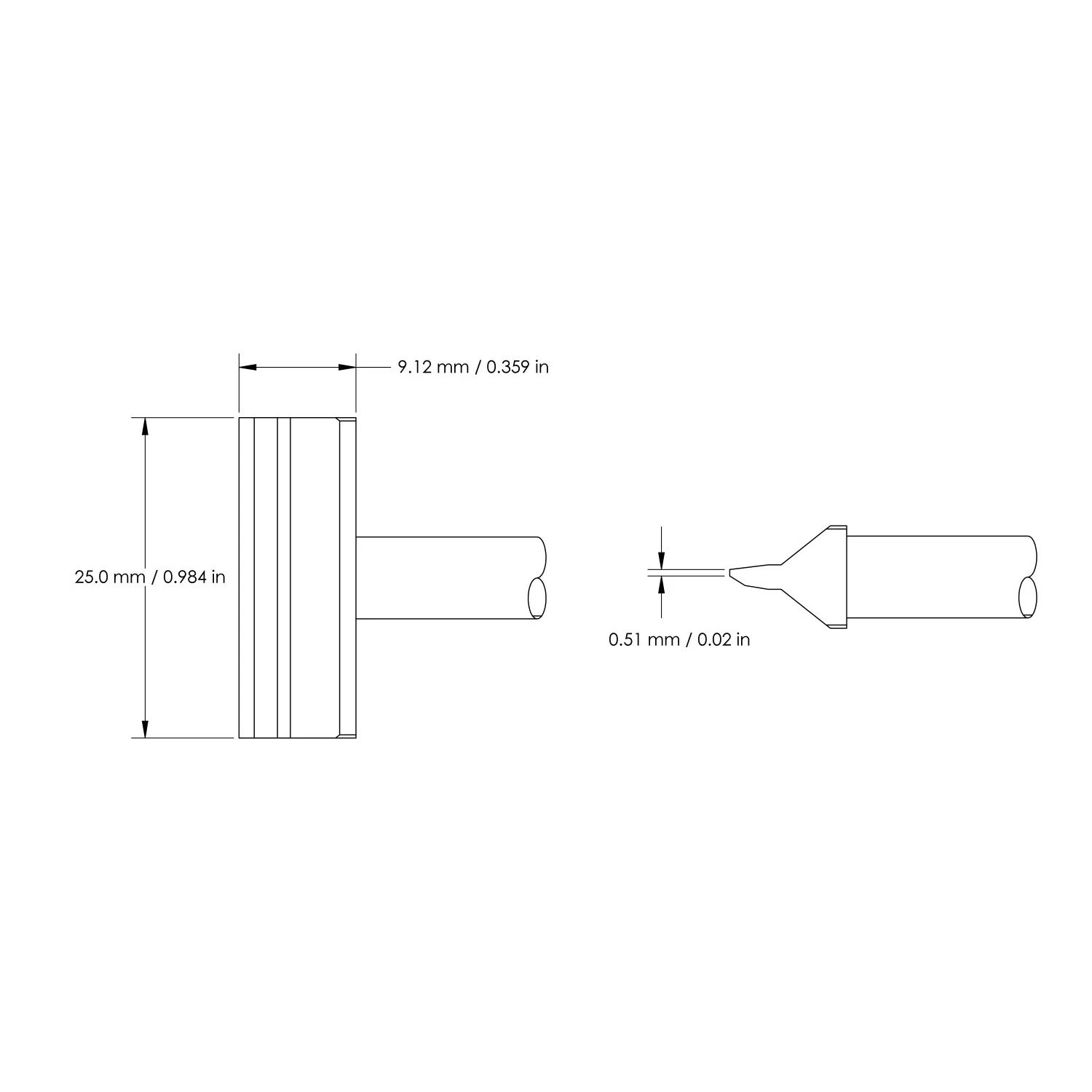 Картридж-наконечник Metcal HCV-9BL0025S 