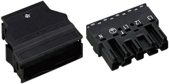 Разъем питания сети WAGO 770-115/K010-165, 4 pin, 0.5мм² - 4мм², 400В, 25А, (1 шт)