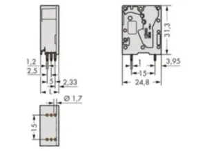 Клемма печатной платы WAGO 2636-3101, 1 pin, 0.75мм²-16мм², 1000В, 76А, CS: 10мм, (1 шт)