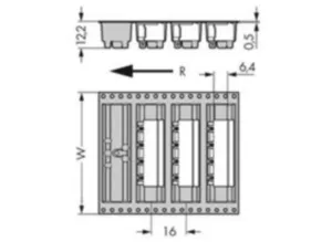 Контактный разъем WAGO 231-838/001-000/105-604/997-409, 8 pin, 630В, 12А, CS: 7.5мм, (1 шт)