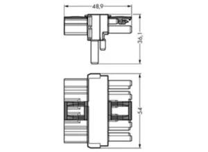 T-распределитель WAGO 770-1741, 5 pin, 400В, 25А, (1 шт)