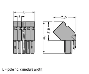 Гнездовой разъем WAGO 769-101/022-000, 1 pin, 500В, 32А, CS: 5мм, (1 шт)