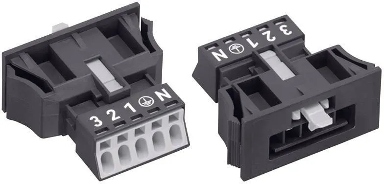 Разъем питания сети WAGO 890-715, 4 pin, 0.25мм² - 1.5мм², 250В, 16А, (1 шт)