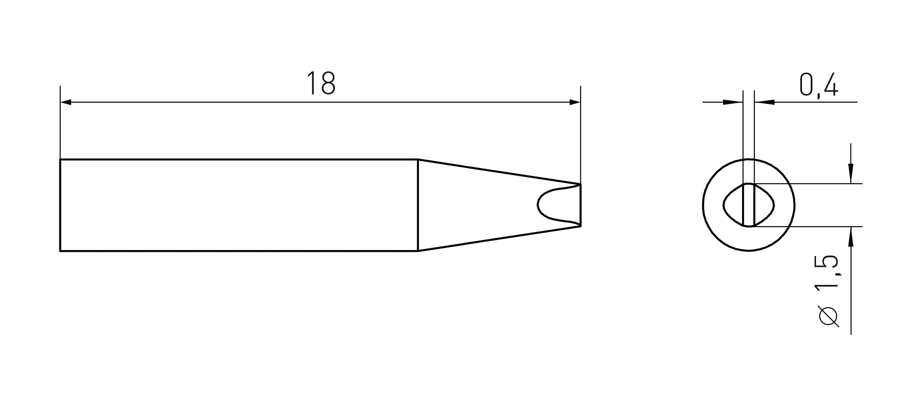 Паяльное жало Weller T0050109399 RTMS 015 S MS