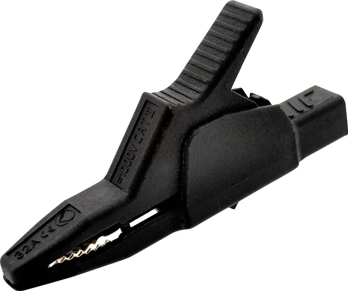 Захват "крокодил" SKS Hirschmann AK 2 B 2540 I, 1000 В, 34 A, 85 мм, черный : 1 шт.