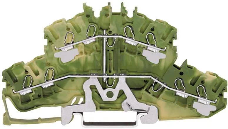 Двухуровневая клемма WAGO 2002-2407, 8 pin, 0.25мм² - 4мм², 24А, конф: Terre, (1 шт)