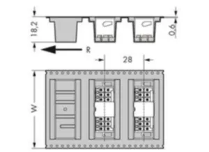 Контактный разъем WAGO 713-1404/116-000/997-406, 8 pin, 160В, 10А, CS: 3.5мм, (1 шт)