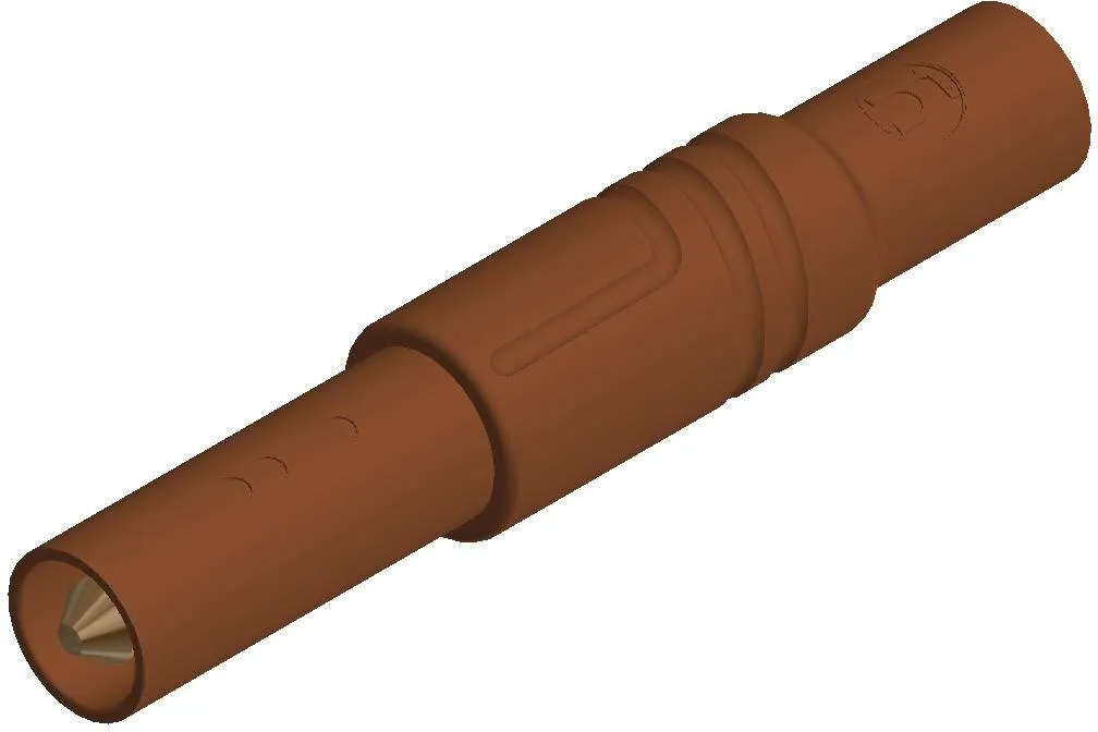 934097105, SKS-HIRSCHMANN LAS S G - Штекер с ламелями, Ø-контакта: 4 мм, коричневый : 1 шт.