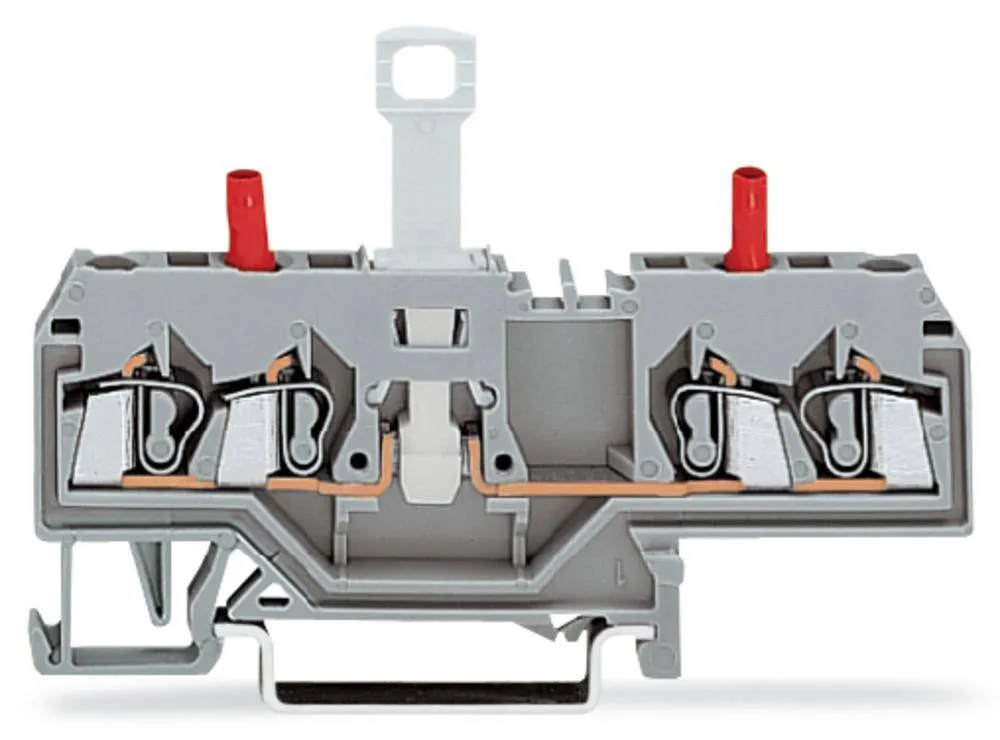 N клемма с разделителем и тестовым разъемом WAGO 280-649, 2 pin, 0.08мм² - 2.50мм², 400В, 10А, конф: L, (50 шт)