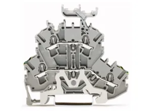 Двухуровневый клеммный блок WAGO 2002-2257, 2 pin, 0.25мм²-4.0мм², 800В, 24А, (1 шт)