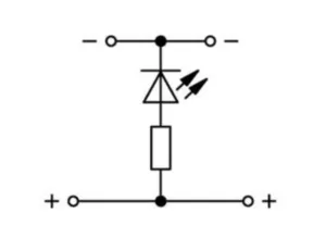 Двухуровневая клемма WAGO 870-543/281-434, 1 pin, 0.08мм²-2.5мм², 24В, 0.025А, (1 шт)