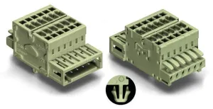 Комбинированный разъем WAGO 734-371/008-000, 11 pin, 0.08мм²-1.5мм², 160В, 10А, CS: 3.5мм, (1 шт)