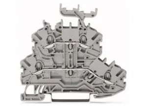 Двухуровневый клеммный блок WAGO 2000-2232, 2 pin, 0.14мм²-1.5мм², 500В, 13.5А, (1 шт)