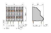 Двухуровневая клемма WAGO 736-104, 8 pin, 0.08мм² - 2.50мм², 320В, 21А, CS: 5мм, (1 шт)
