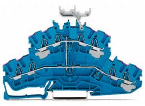 Двухуровневый клеммный блок WAGO 2002-2439, 2 pin, 0.25мм²-4.0мм², 800В, 24А, (1 шт)