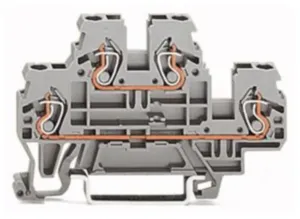 Двухуровневый клеммный блок WAGO 870-503, 2 pin, 0.08мм²-2.5мм², 500В, 24А, (1 шт)