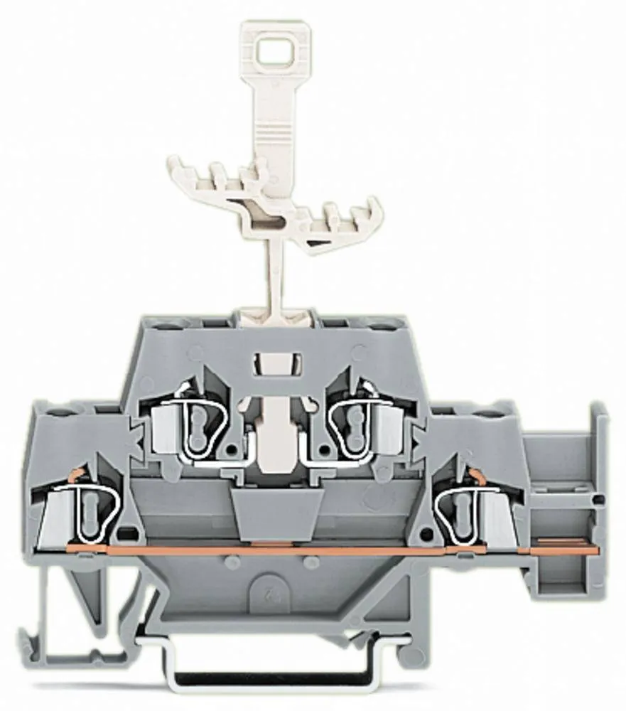 Двухуровневая клемма WAGO 280-522, 4 pin, 0.08мм² - 2.50мм², 400В, 10А, конф: L, (50 шт)