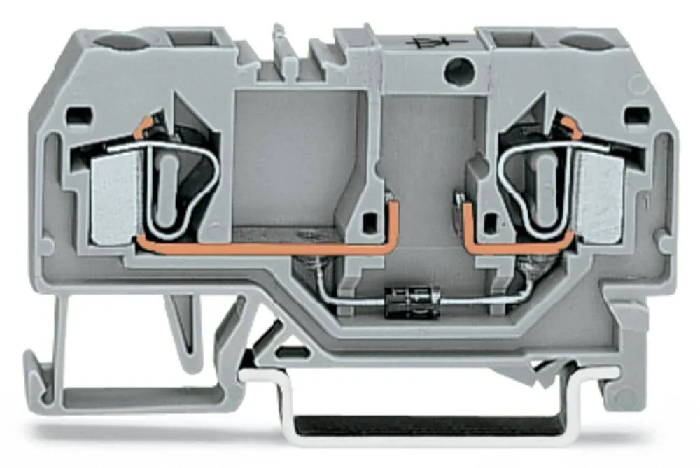 Диодная клемма WAGO 281-915/281-401, 2 pin, 0.08мм² - 4мм², 250В, 1.5А, конф: L, (50 шт)