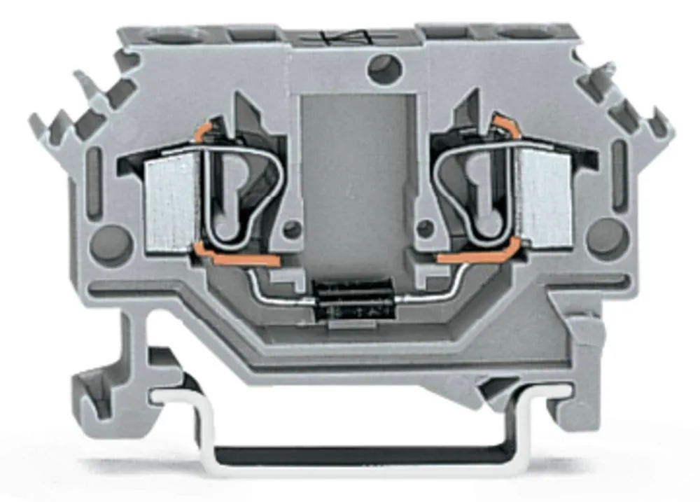 Диодная клемма WAGO 281-603/281-411, 2 pin, 0.08мм² - 4мм², 250В, 500мА, конф: L, (100 шт)