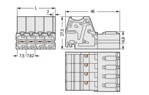 Штекер WAGO 831-3203, 3 pin, 0.5мм²-10мм², 1000В, 41А, CS: 7.62мм, (1 шт)