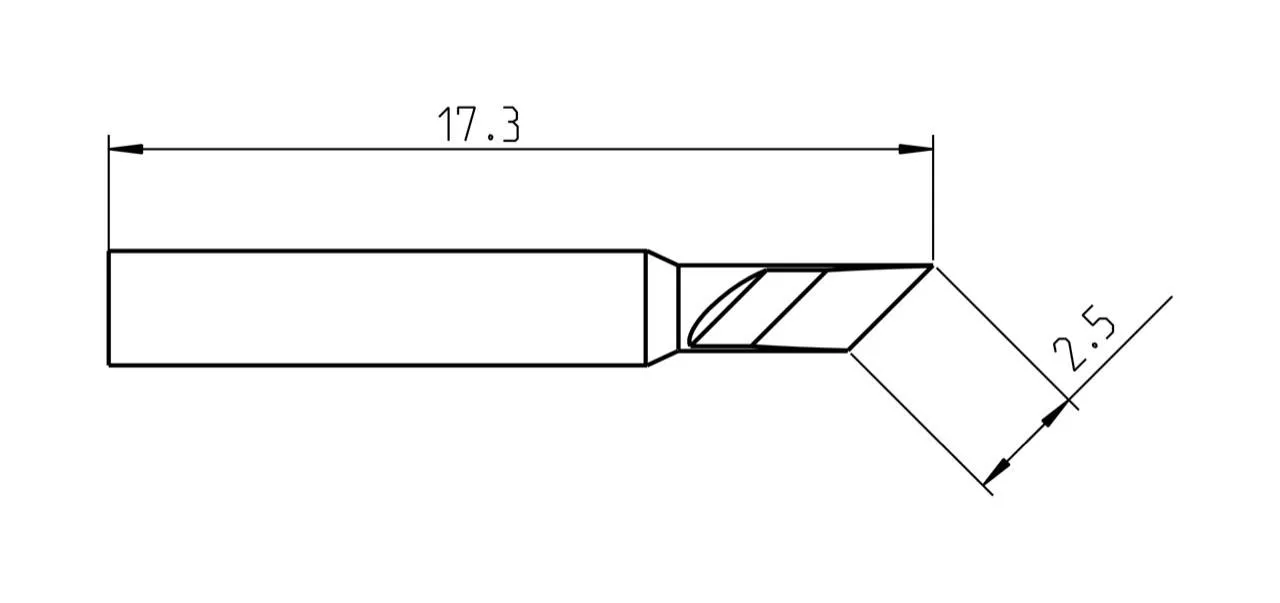 Паяльное жало Weller T0050102999 RTP 025 K MS
