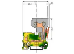 Клемма заземления WAGO 769-237, 1 pin, 0.08мм²-4.0мм², (1 шт)
