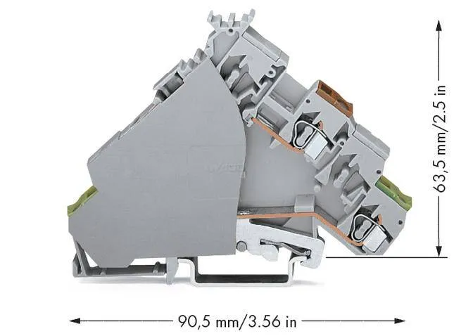 Клемма привода WAGO 280-586, 2 pin, 0.08мм² - 2.50мм², 400В, 20А, конф: L, (50 шт)