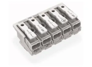 Клемма подключения к сети WAGO 294-8015, 5 pin, 0.5мм²-2.5мм², 24А, (1 шт)