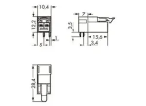 Штекер WAGO 890-812/011-000, 2 pin, 250В, 16А, (1 шт)