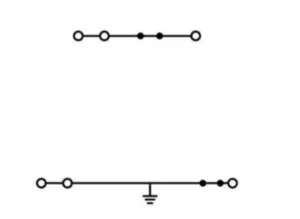 Двухуровневый клеммный блок WAGO 870-535, 2 pin, 0.08мм²-2.5мм², 500В, 24А, (1 шт)