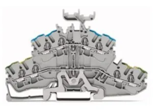 Двухуровневый клеммный блок WAGO 2002-2447, 2 pin, 0.25мм²-4.0мм², 800В, 24А, (1 шт)
