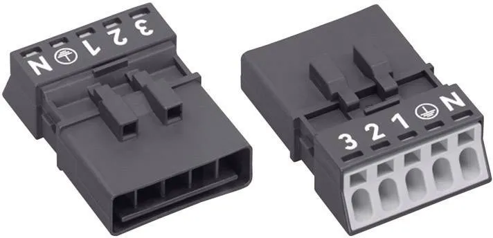 Разъем питания сети WAGO 890-215, 4 pin, 0.25мм² - 1.5мм², 250В, 16А, (1 шт)