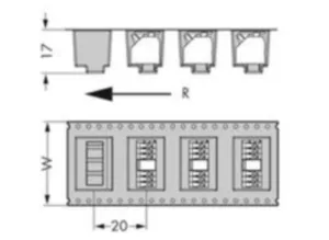 Клемма печатной платы WAGO 250-205/353-604/997-405, 5 pin, 0.2мм²-1.5мм², 320В, 8А, CS: 3.5мм, (1 шт)