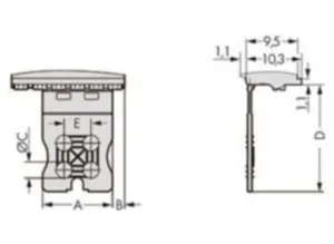 Зажимная пластина WAGO 2091-1603, (1 шт)