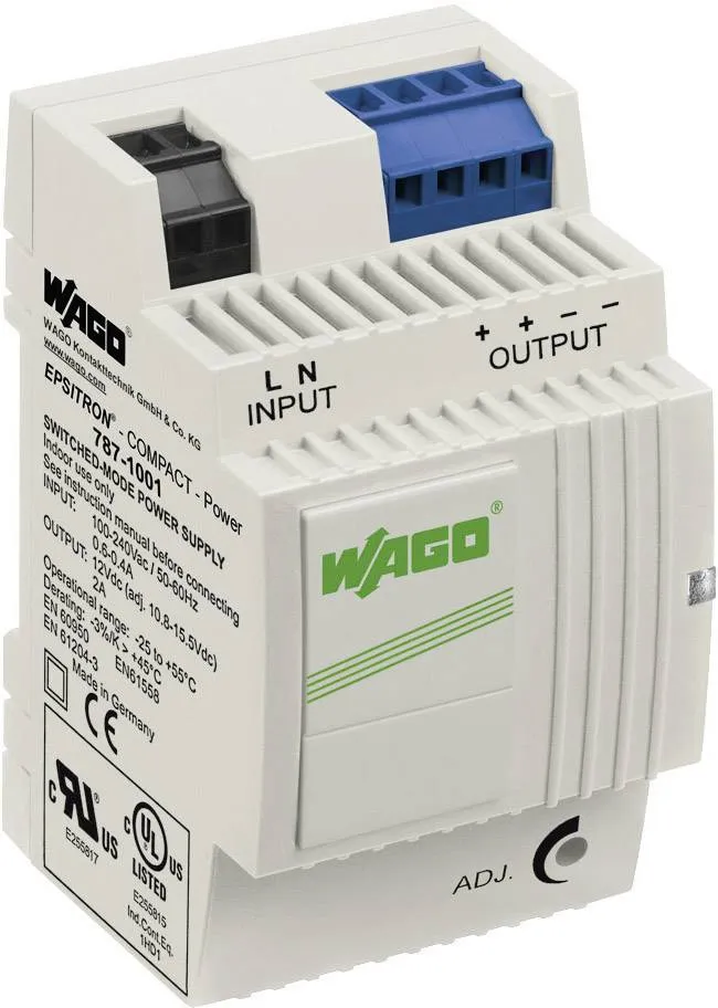 Блок питания на DIN-рейке WAGO 787-1001 EPSITRON® COMPACT POWER