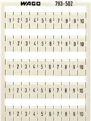 Этикетка WAGO 793-502, Оттиск: 1 - 10, (1 шт)