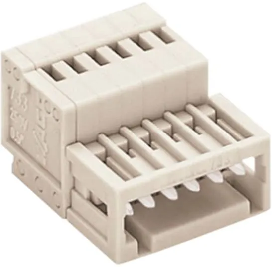Штекерный разъем для кабеля WAGO 733-203, 3 pin, 0.08мм² - 0.5мм², 160В, 6А, CS: 2.50мм, (1 шт)