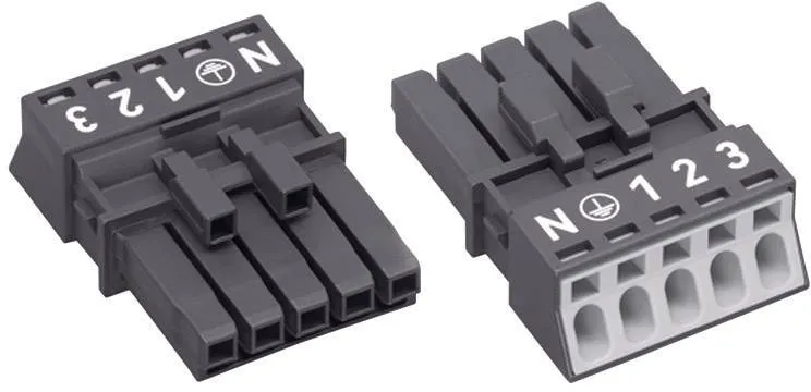 Разъем питания сети WAGO 890-205, 4 pin, 0.25мм² - 1.5мм², 250В, 16А, (1 шт)