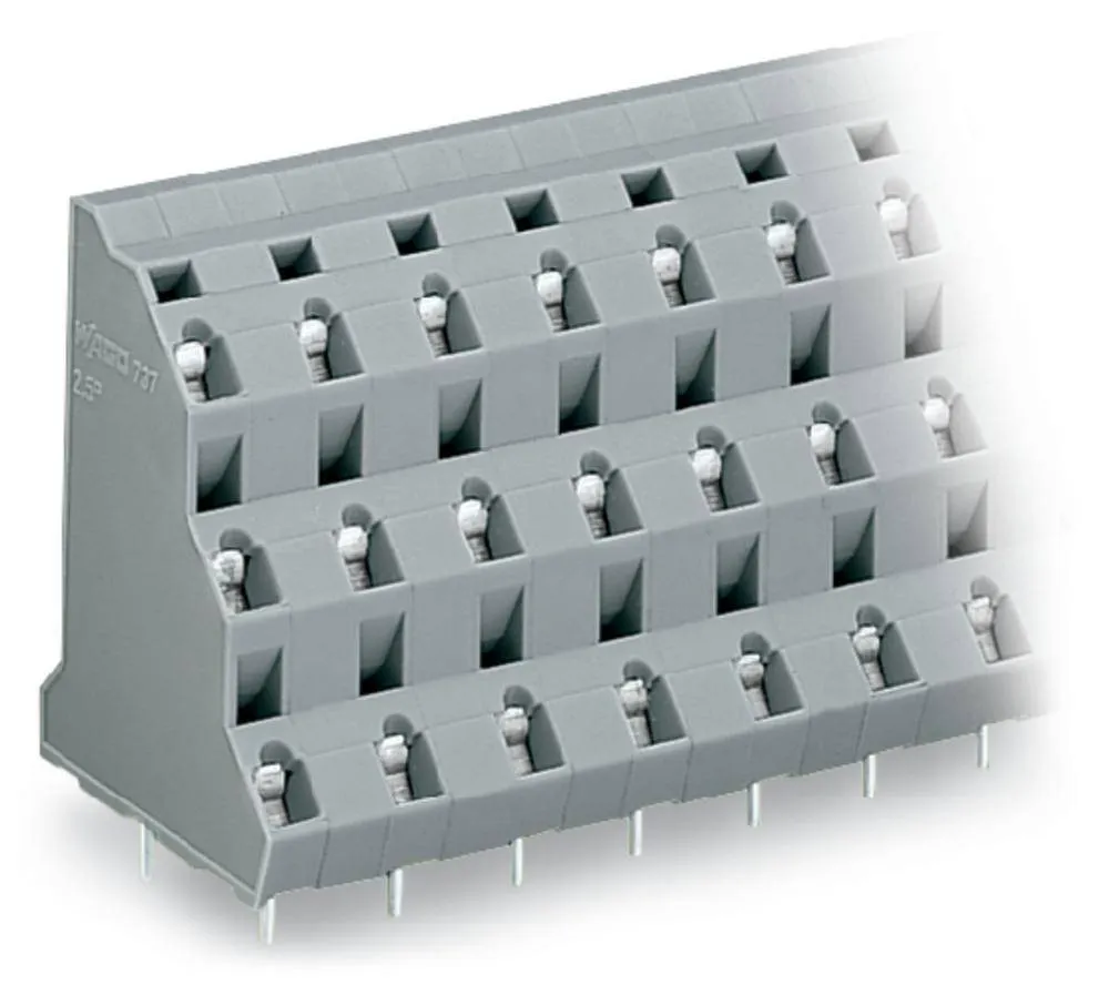 Трехуровневая клемма WAGO 737-762, 36 pin, 0.08мм² - 2.50мм², 1000В, CS: 10мм, (8 шт)
