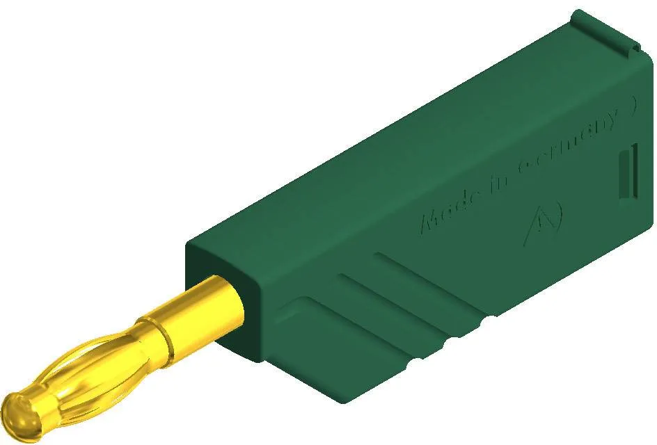 934100704, SKS-HIRSCHMANN LAS N WS Au - Штекер с ламелями, Ø-контакта: 4 мм, зеленый : 1 шт.