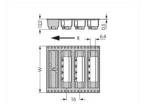 Контактный разъем WAGO 231-863/001-000/105-604/997-407, 3 pin, 630В, 16А, CS: 7.5мм, (1 шт)