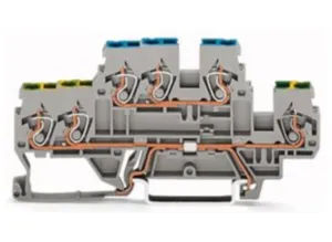 Двухуровневый клеммный блок WAGO 870-535, 2 pin, 0.08мм²-2.5мм², 500В, 24А, (1 шт)