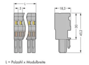 Внутренний разъём WAGO 769-115/000-037, 15 pin, 0.08мм²-4.0мм², 500В, 32А, CS: 5мм, (1 шт)